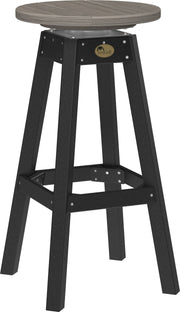 Poly Bar Stool Coastal Gray Black