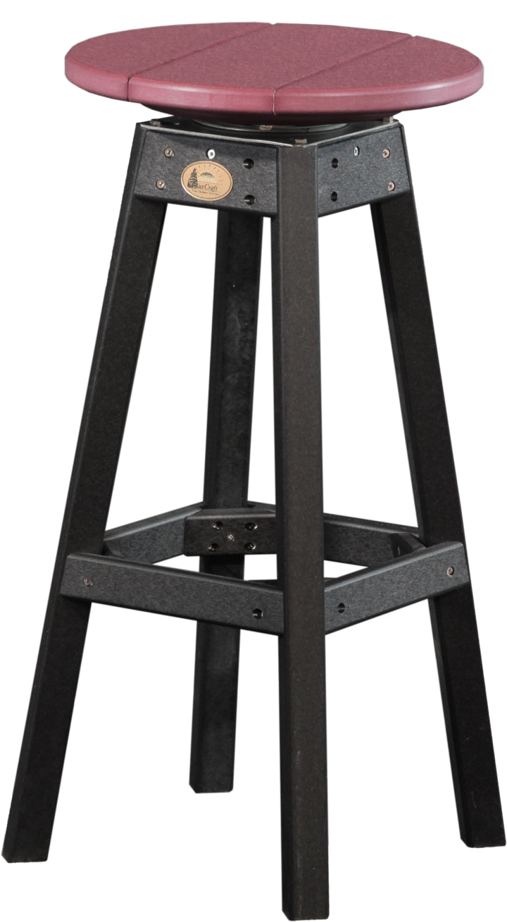 Poly Bar Stool Cherrywood and Black