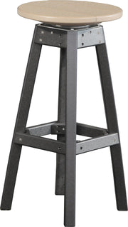 Poly Bar Stool Weatherwood Black