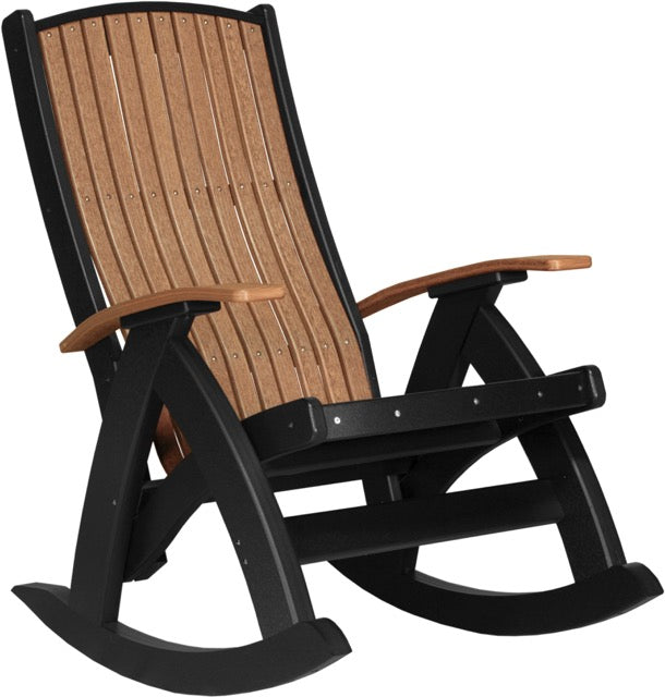 Poly Comfort Rocker Antique Mahogany Black