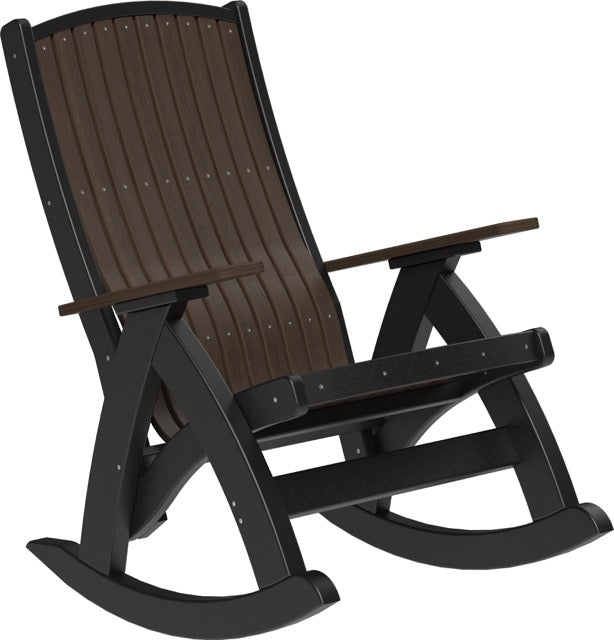 Poly Comfort Rocker Brazilian Walnut Black