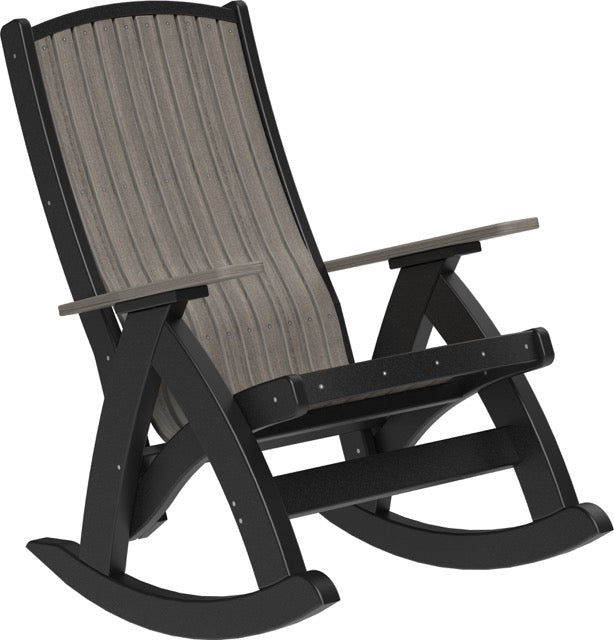 Poly Comfort Rocker Coastal Gray Black