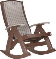 Poly Comfort Rocker Weatherwood Chestnut Brown