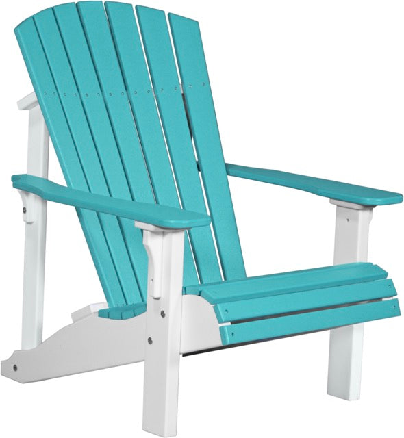 Poly Deluxe Adirondack Chair Aruba Blue White