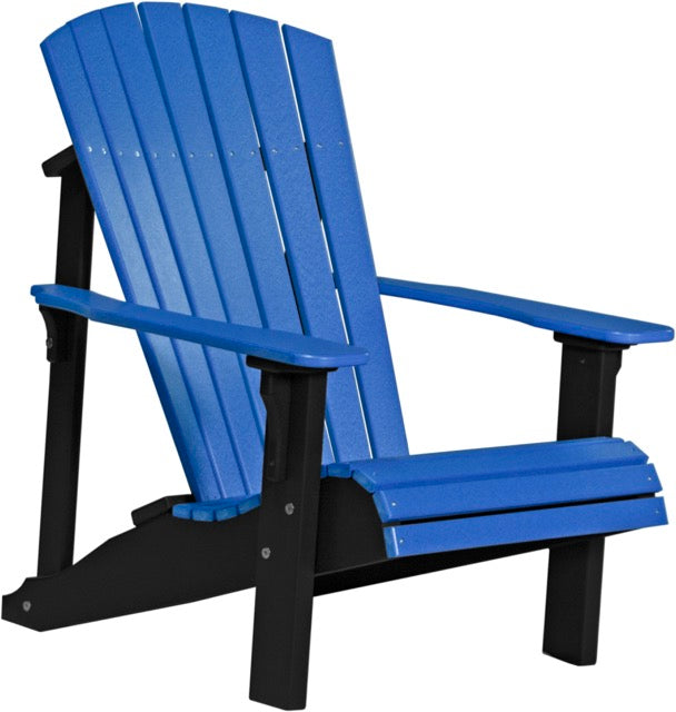 Poly Deluxe Adirondack Chair Blue Black