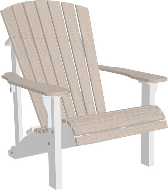 Poly Deluxe Adirondack Chair Birch White