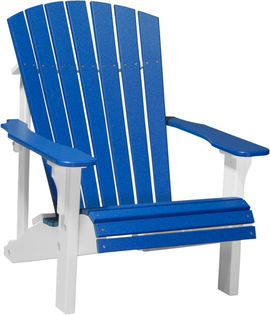 Poly Deluxe Adirondack Chair Blue White