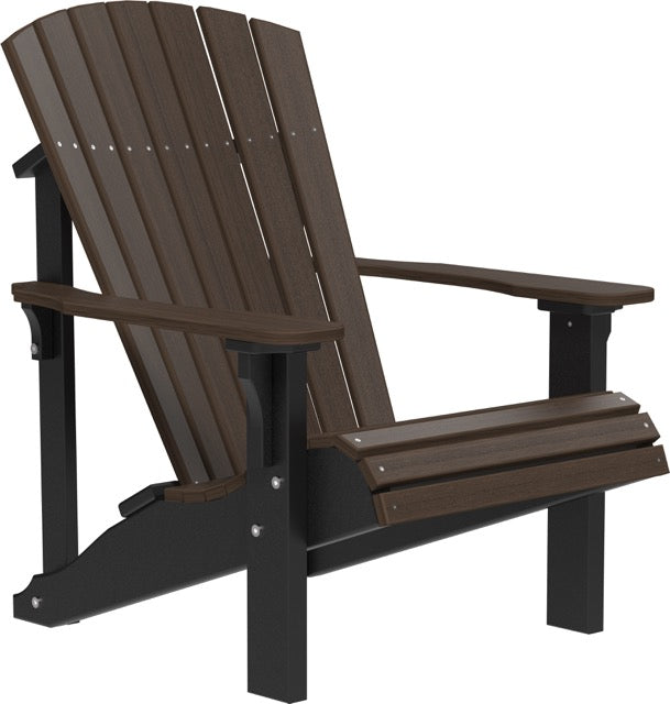 Poly Deluxe Adirondack Chair Brazilian Walnut Black