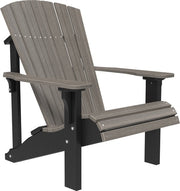 Poly Deluxe Adirondack Chair Coastal Gray Black
