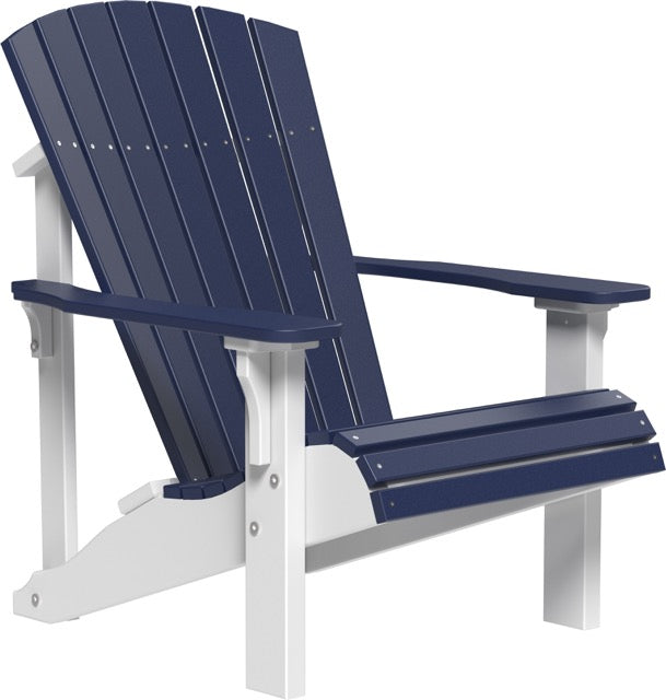 Poly Deluxe Adirondack Chair Patriot Blue White