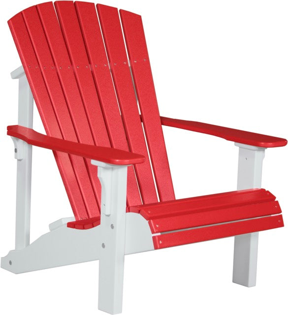 Poly Deluxe Adirondack Chair Red White