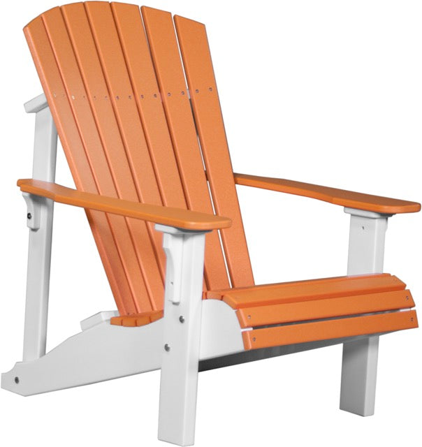 Poly Deluxe Adirondack Chair Tangerine White