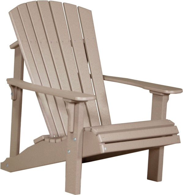 Poly Deluxe Adirondack Chair Weatherwood