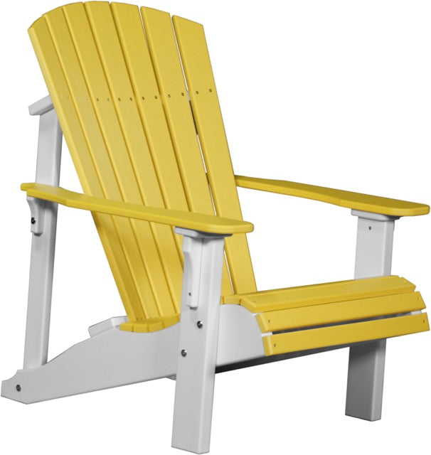 Poly Deluxe Adirondack Chair Yellow White