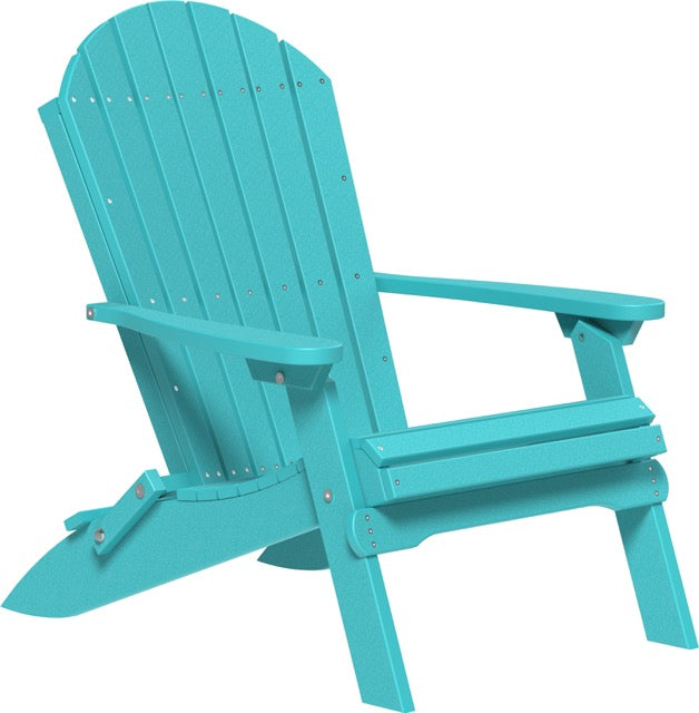 Poly Folding Adirondack Chair Aruba Blue