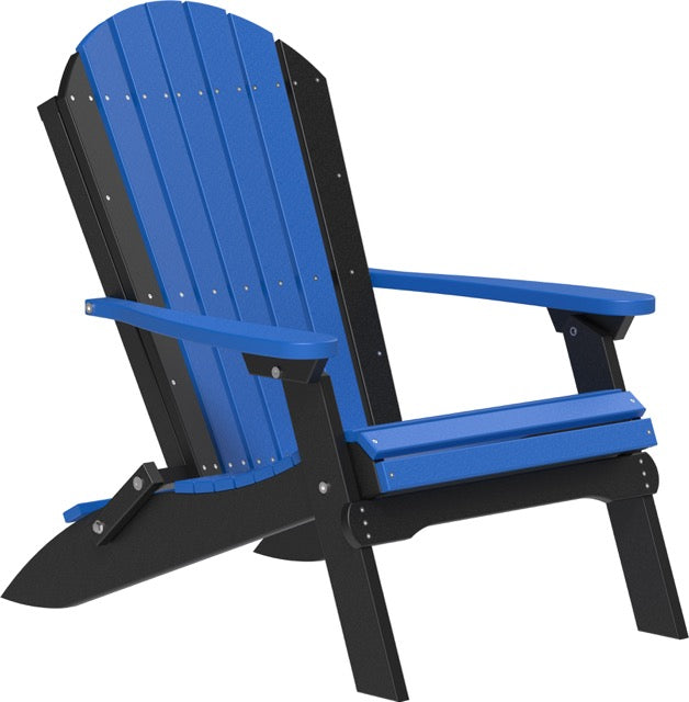 Poly Folding Adirondack Chair Blue Black