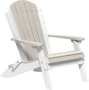Poly Folding Adirondack Chair Birch White
