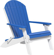 Poly Folding Adirondack Chair Blue White