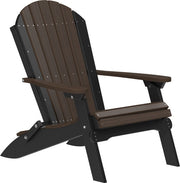 Poly Folding Adirondack Chair Brazilian Walnut Black