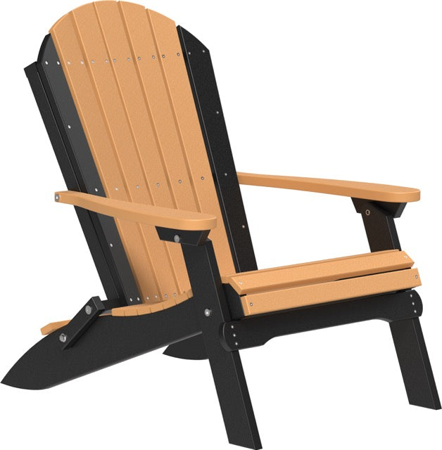 Poly Folding Adirondack Chair Cedar Black