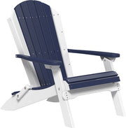 Poly Folding Adirondack Chair Patriot Blue White