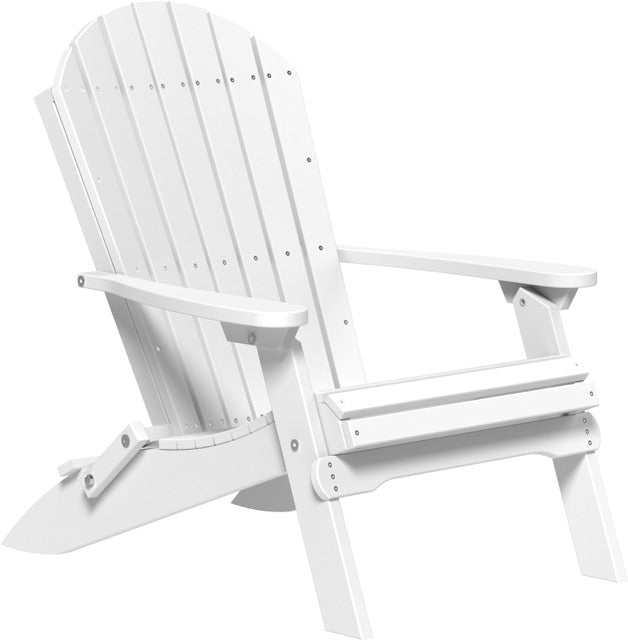 Poly Folding Adirondack Chair White