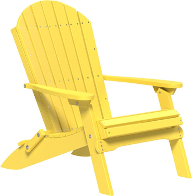 Poly Folding Adirondack Chair Yellow