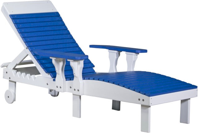 Poly Lounge Chair Blue White