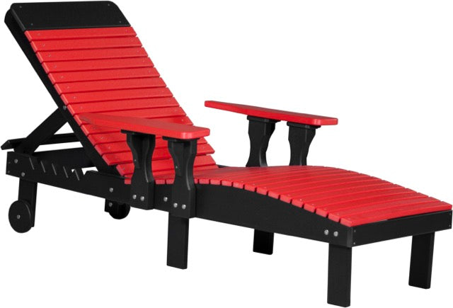 Poly Lounge Chair Red Black