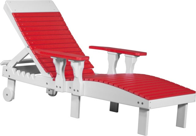 Poly Lounge Chair Red White