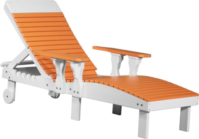 Poly Lounge Chair Tangerine White