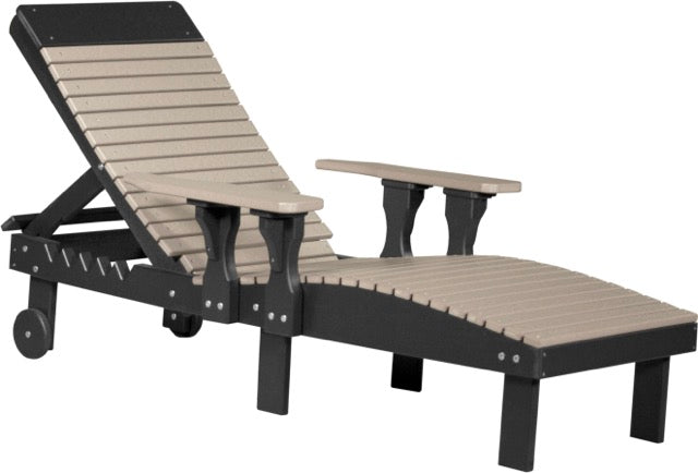 Poly Lounge Chair Weatherwood Black