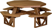 Poly Octagon Picnic Table Antique Mahogany