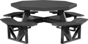 Poly Octagon Picnic Table Black