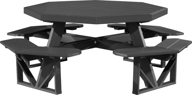 Poly Octagon Picnic Table Black