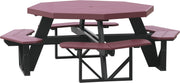 Poly Octagon Picnic Table Cherrywood