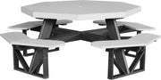 Poly Octagon Picnic Table Dove Gray