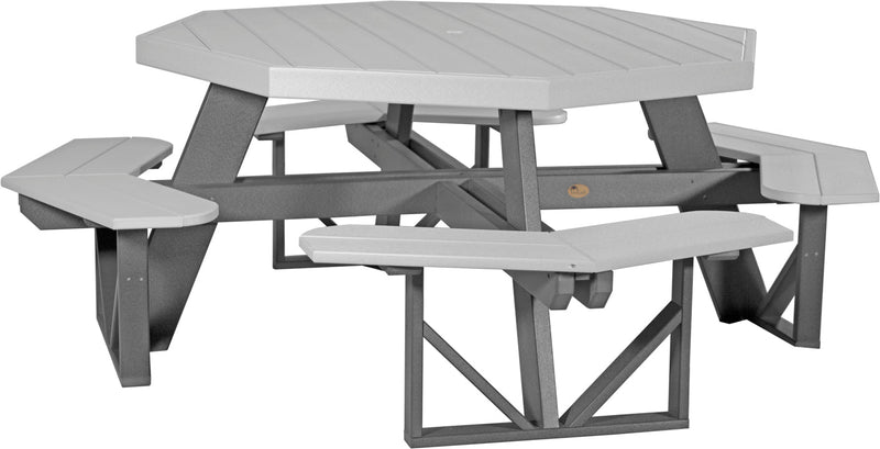 Poly Octagon Picnic Table Dove Gray
