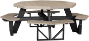 Poly Octagon Picnic Table Weatherwood