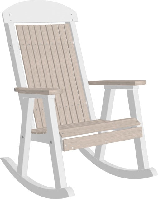Poly Porch Rocker Birch White