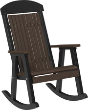 Poly Porch Rocker Brazilian Walnut Black