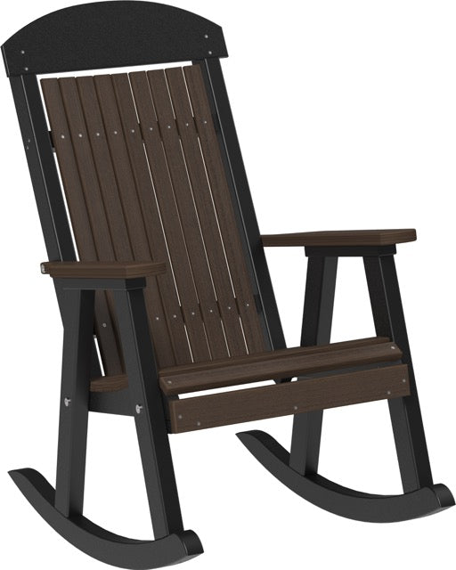 Poly Porch Rocker Brazilian Walnut Black