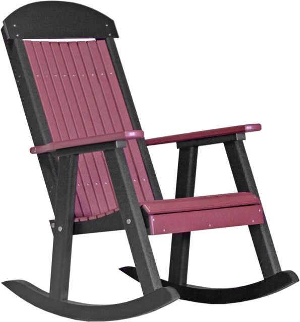 Poly Porch Rocker Cherrywood Black