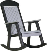 Poly Porch Rocker Dove Gray Black