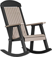 Poly Porch Rocker Weatherwood Black