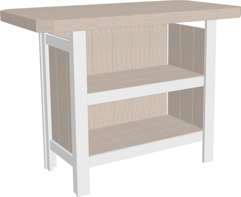Poly Serving Bar Birch White