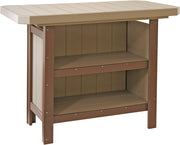 Poly Serving Bar Weatherwood Chestnut