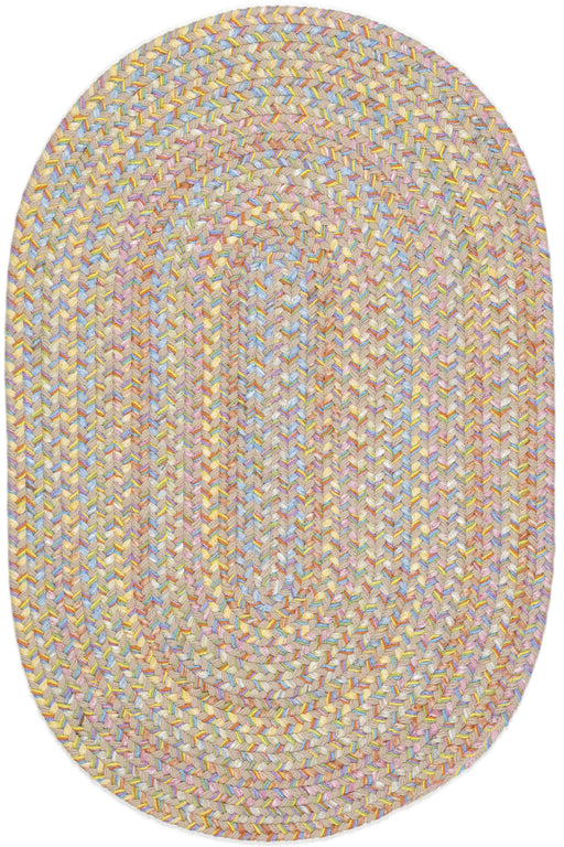 Playtime SandBeige braided indoor rug by Rhody Rug — oval