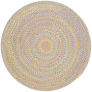 Playtime SandBeige braided indoor rug by Rhody Rug — round