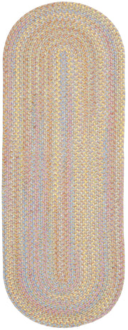Playtime SandBeige braided indoor rug by Rhody Rug — oval runner